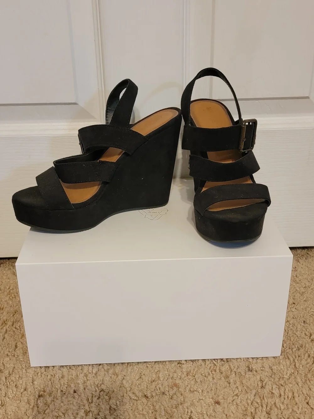 Mossimo Supply Co. Black Platform Strappy Heels